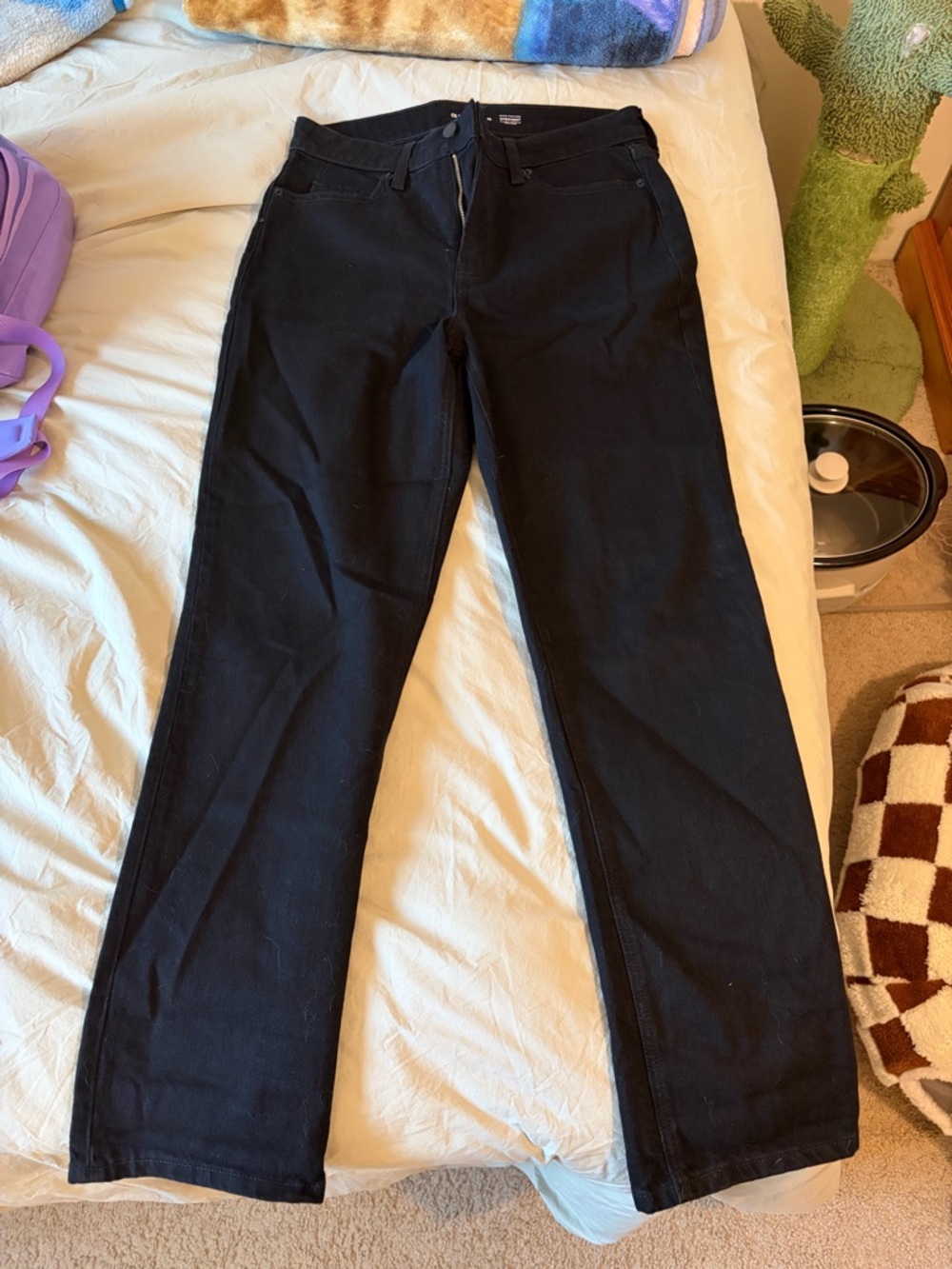 Old Navy Black Straight High-Rise Jeans